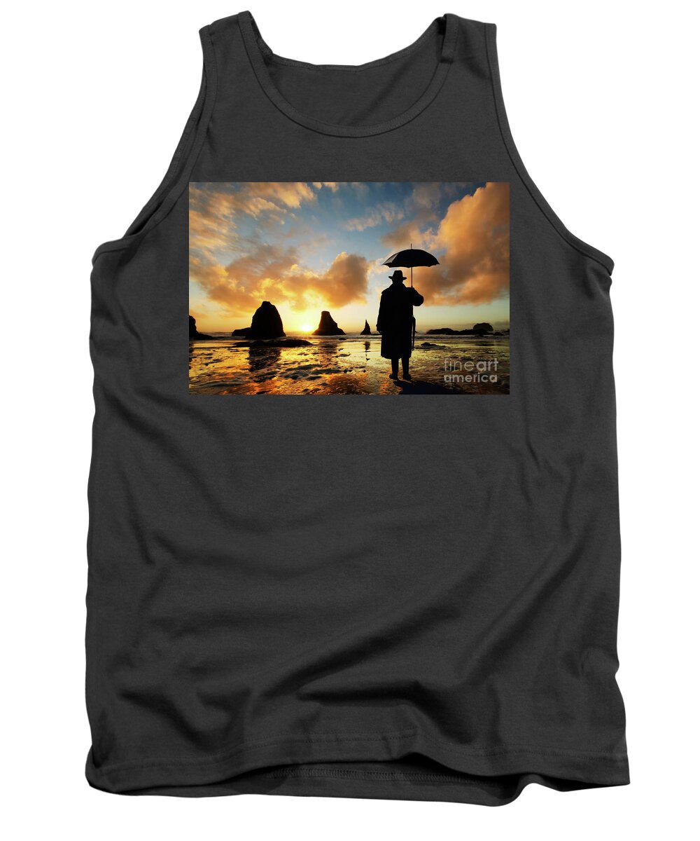 Bandon Tank Top featuring the photograph Solitary Man 2 by Bob Christopher