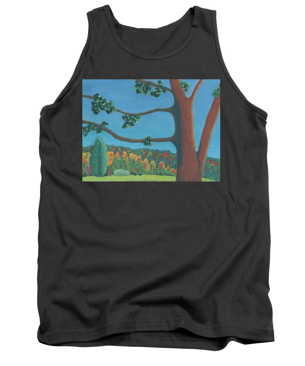 Autumn Tank Top featuring the pastel Solitude by Anne Katzeff