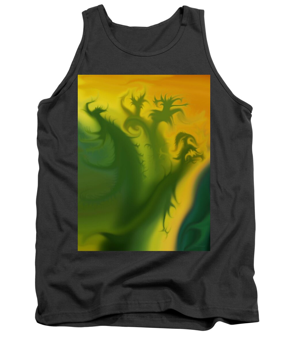 Mythical Beings Tank Top featuring the photograph Something Green by Harold Zimmer