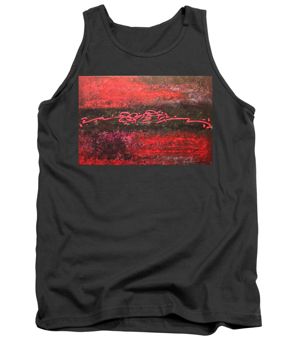 Acrylic Tank Top featuring the painting Something in Red by Todd Hoover