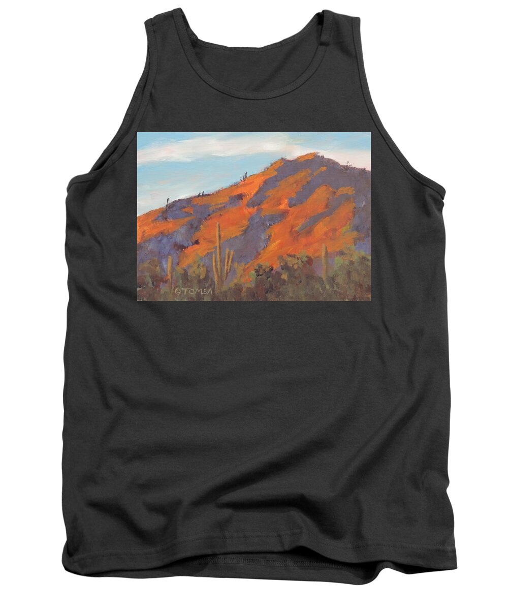 Art For Sale Tank Top featuring the painting Sonoran Sunset - Art by Bill Tomsa by Bill Tomsa