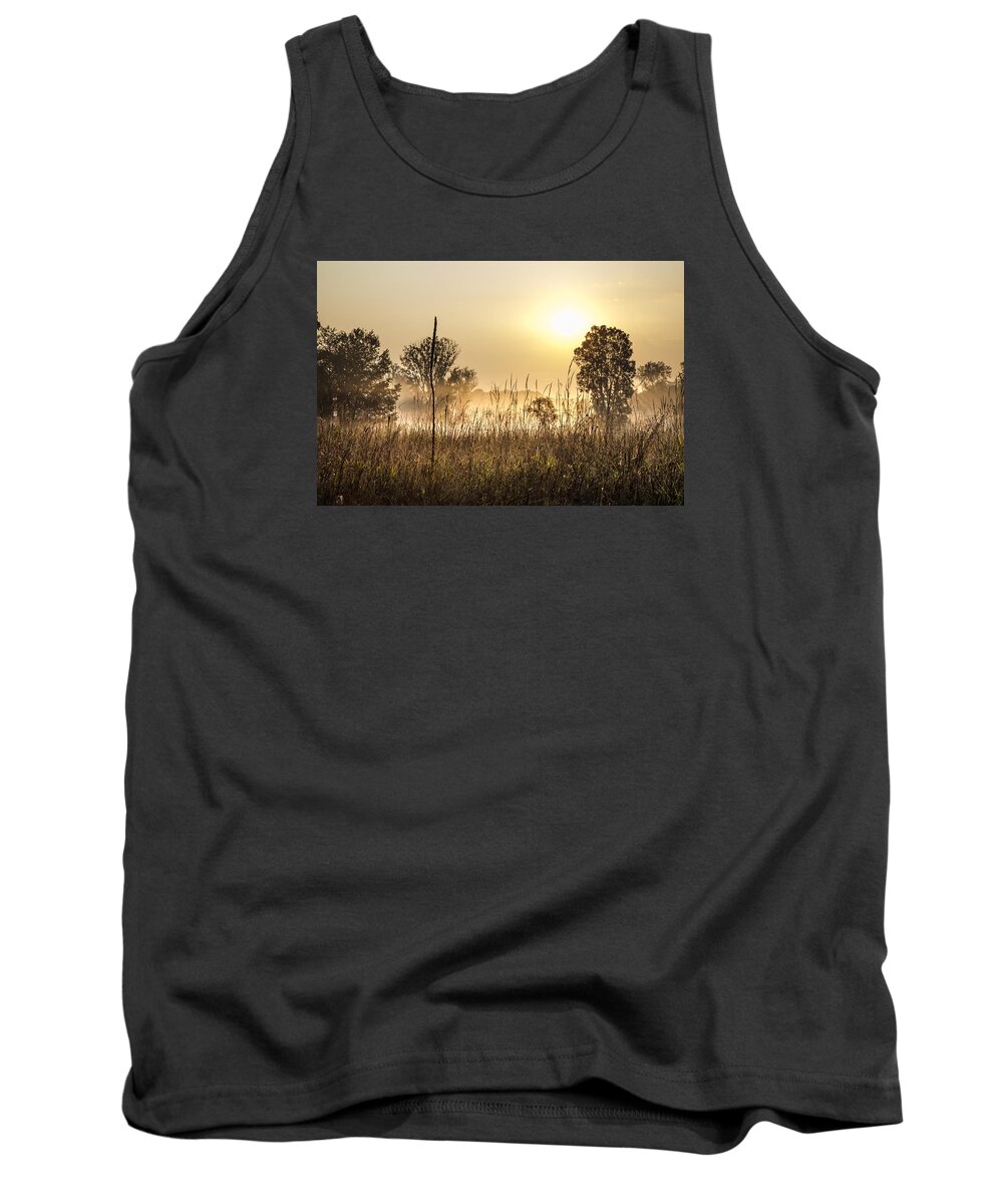 Michigan Tank Top featuring the photograph Southern Michigan Foggy Morning by John McGraw