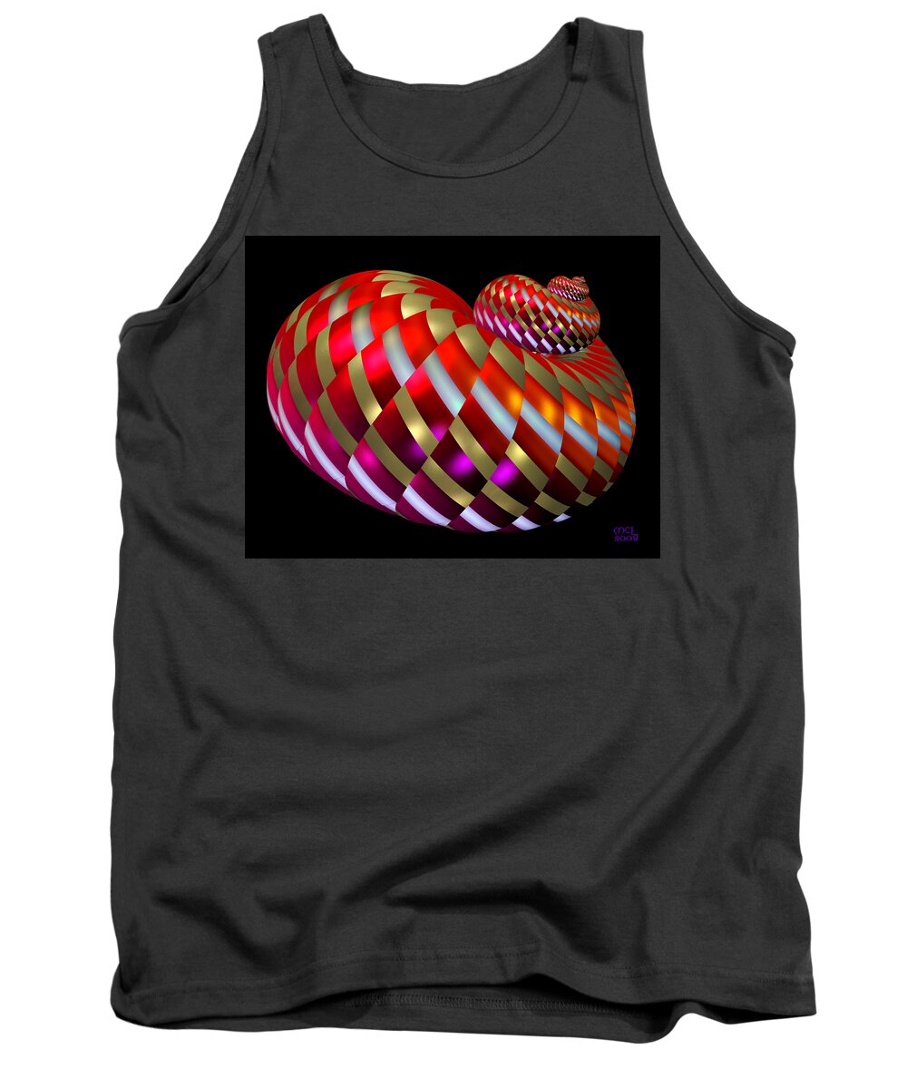 Abstract Tank Top featuring the digital art Spin-Orbit Interaction by Manny Lorenzo
