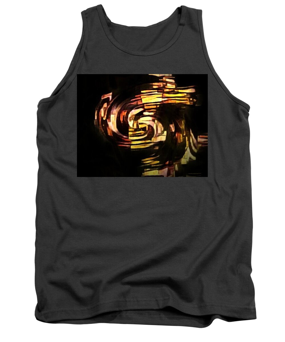 Spiral Abstract Art That Was Photographically Manipulated Tank Top featuring the pastel Spiral Abstract 1 by Brenae Cochran