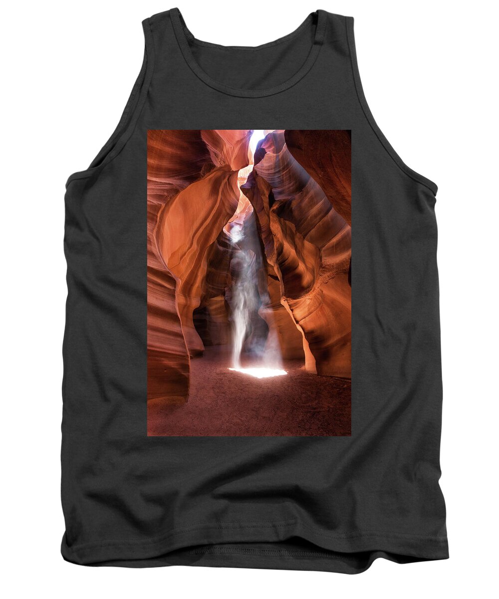 Abstract Tank Top featuring the photograph Spirit up Above Antelope Canyon by Alex Mironyuk