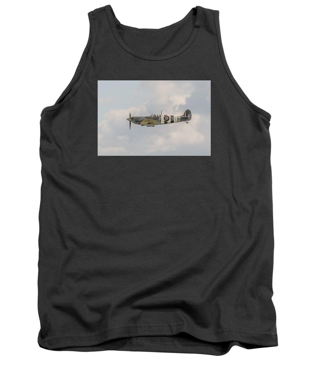64 Squadron Tank Top featuring the photograph Spitfire Mk Vb by Gary Eason