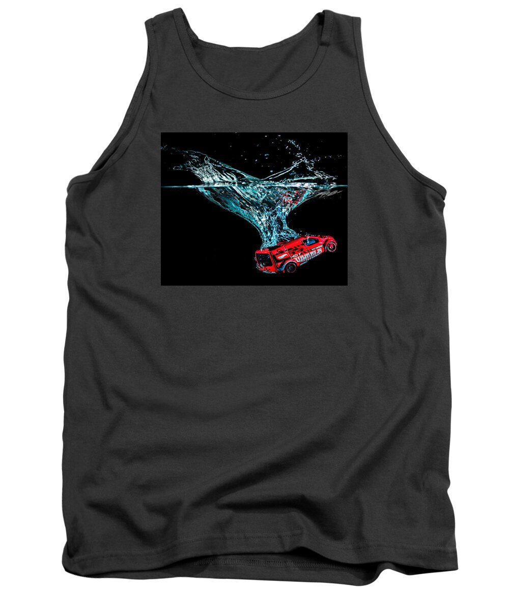 Water Tank Top featuring the photograph Splash Down by Nick Bywater