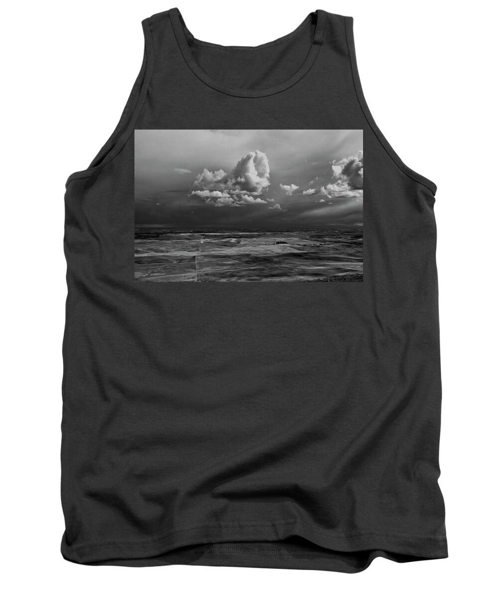 Black And White Tank Top featuring the photograph Spring on the Palouse by Albert Seger