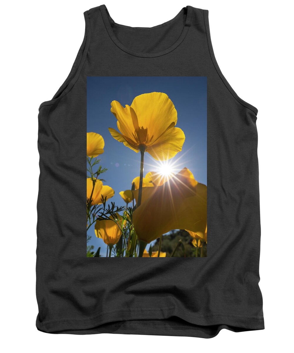 Poppy Tank Top featuring the photograph Spring Starburst by Sue Cullumber