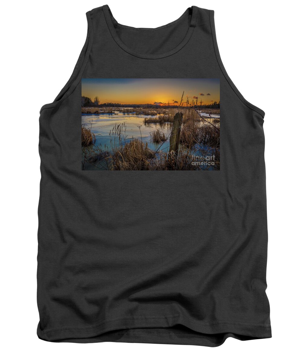 Canada Tank Top featuring the photograph Spring Sunset by Roger Monahan