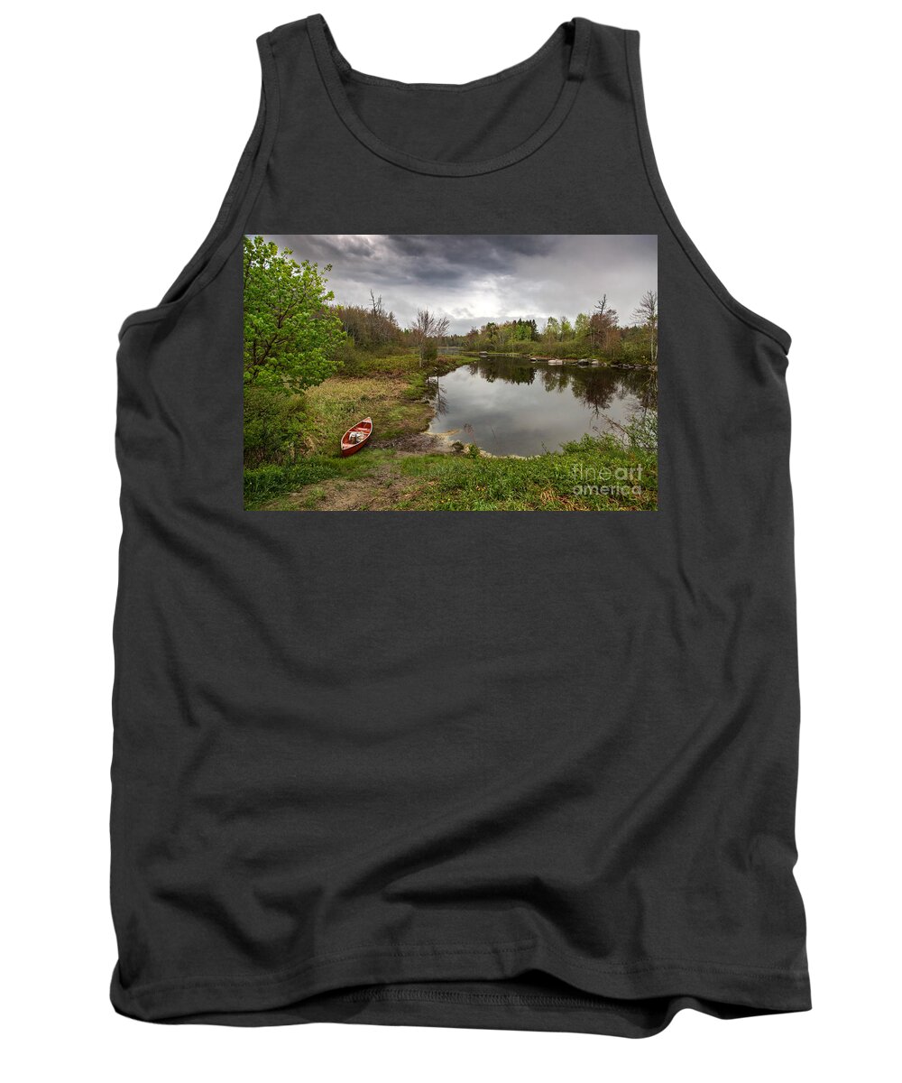 Maine Tank Top featuring the photograph Springtime Storms by Karin Pinkham