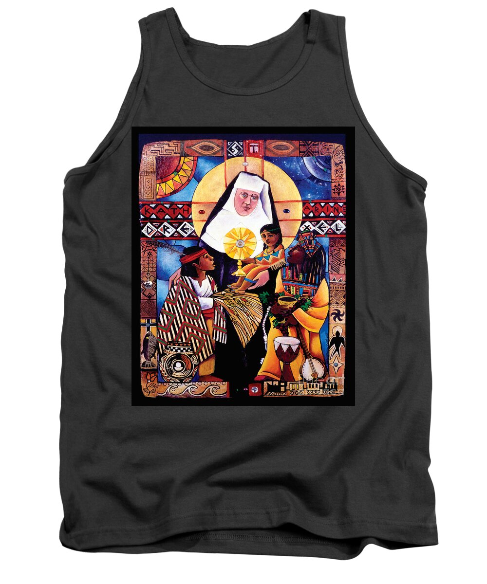St. Katharine Drexel Tank Top featuring the painting St. Katharine Drexel - MMKDR by Br Mickey McGrath OSFS
