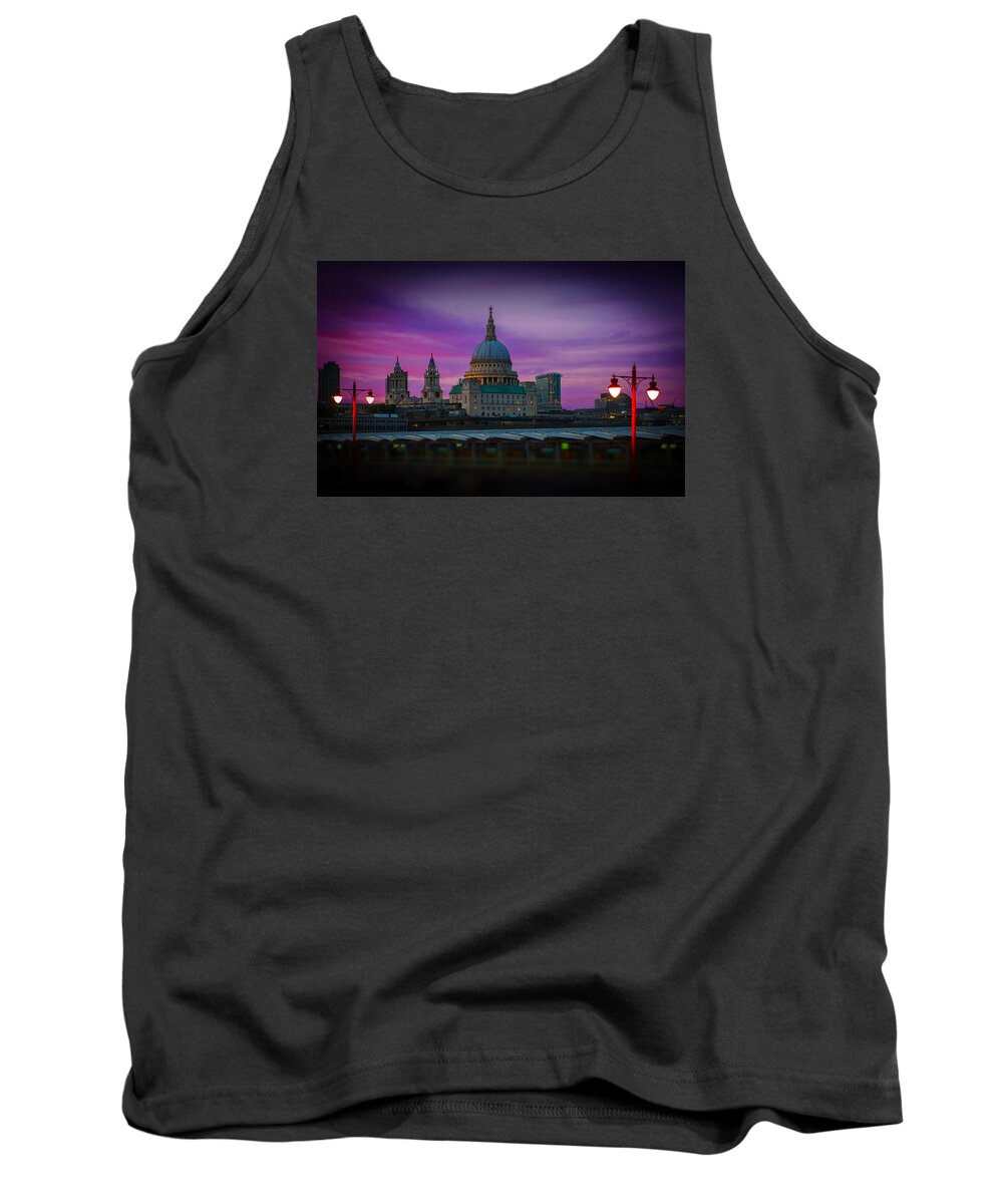 St Pauls Tank Top featuring the photograph St Pauls Dusk by David French