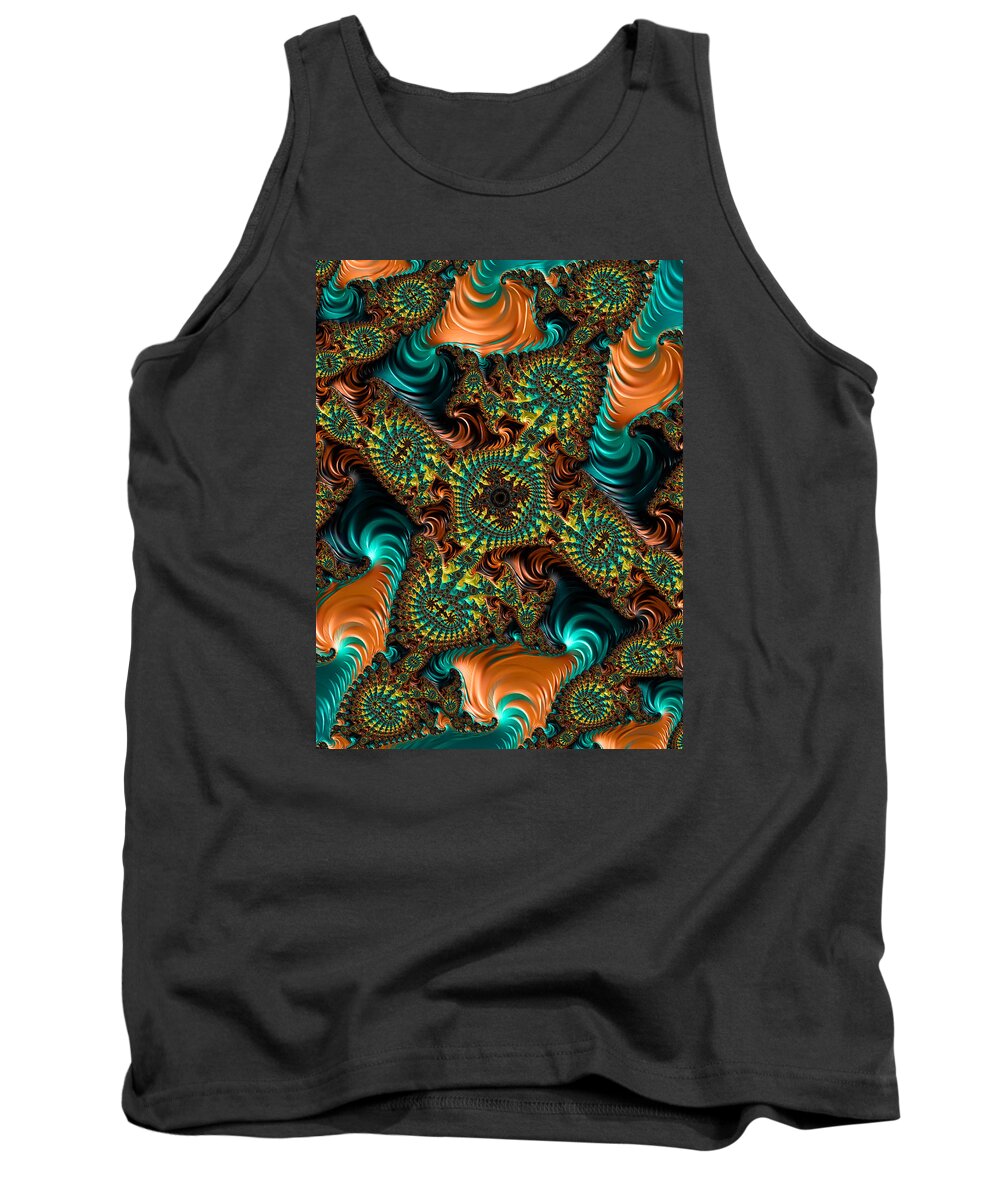 3-d Fractal Tank Top featuring the photograph Star of Satin by Ronda Broatch
