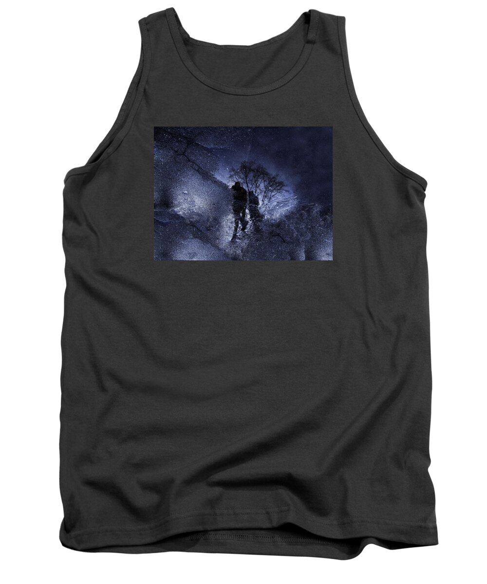 Silhouette Tank Top featuring the photograph Stars Walking by Mache Del Campo