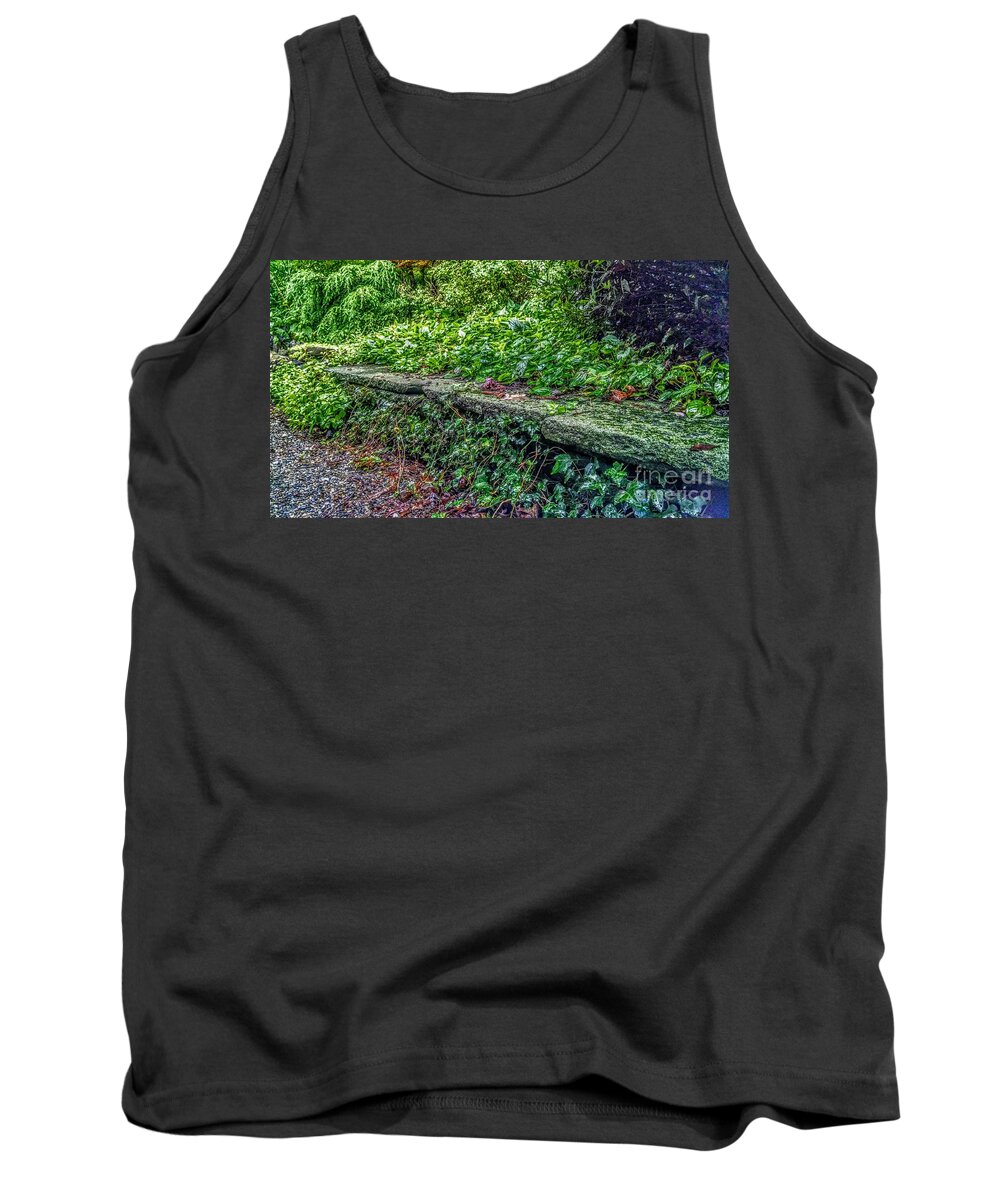 Stone Wall Tank Top featuring the photograph Stone Wall at Laurelwood by Christopher Lotito