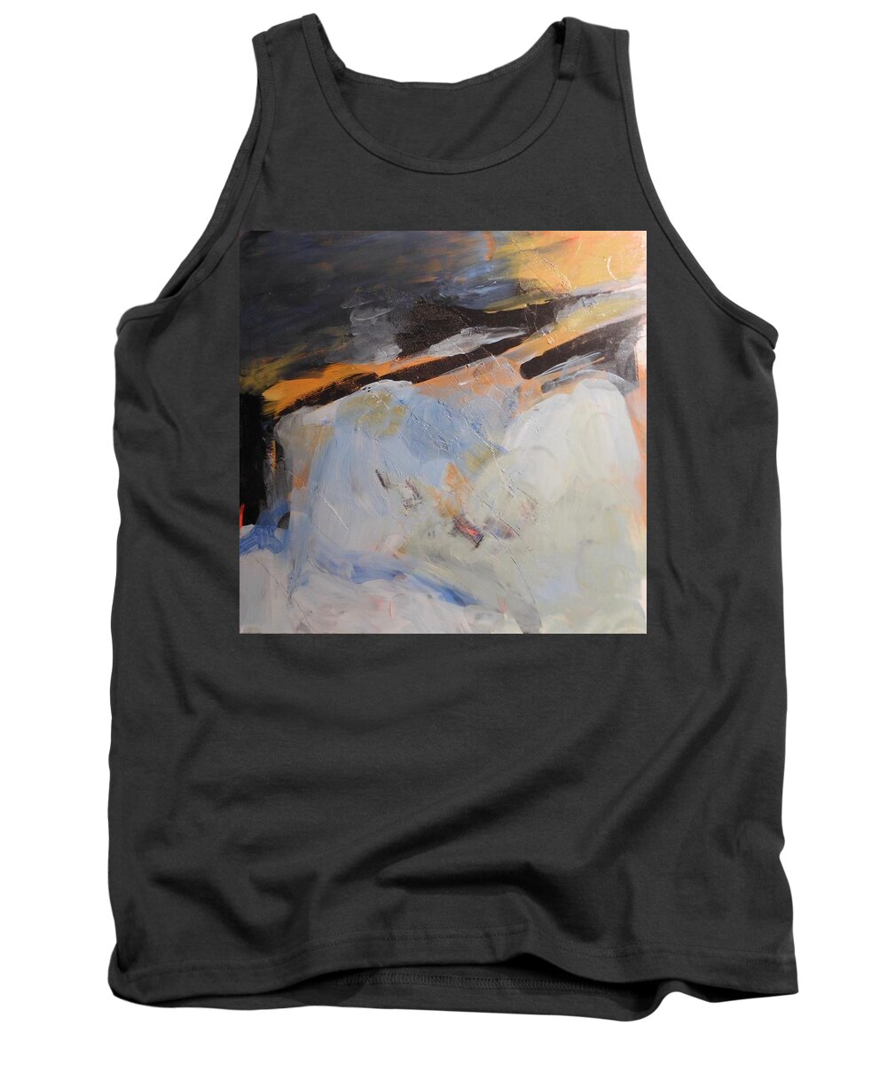 Abstract Tank Top featuring the painting Storm Clouds by Sharon Cromwell
