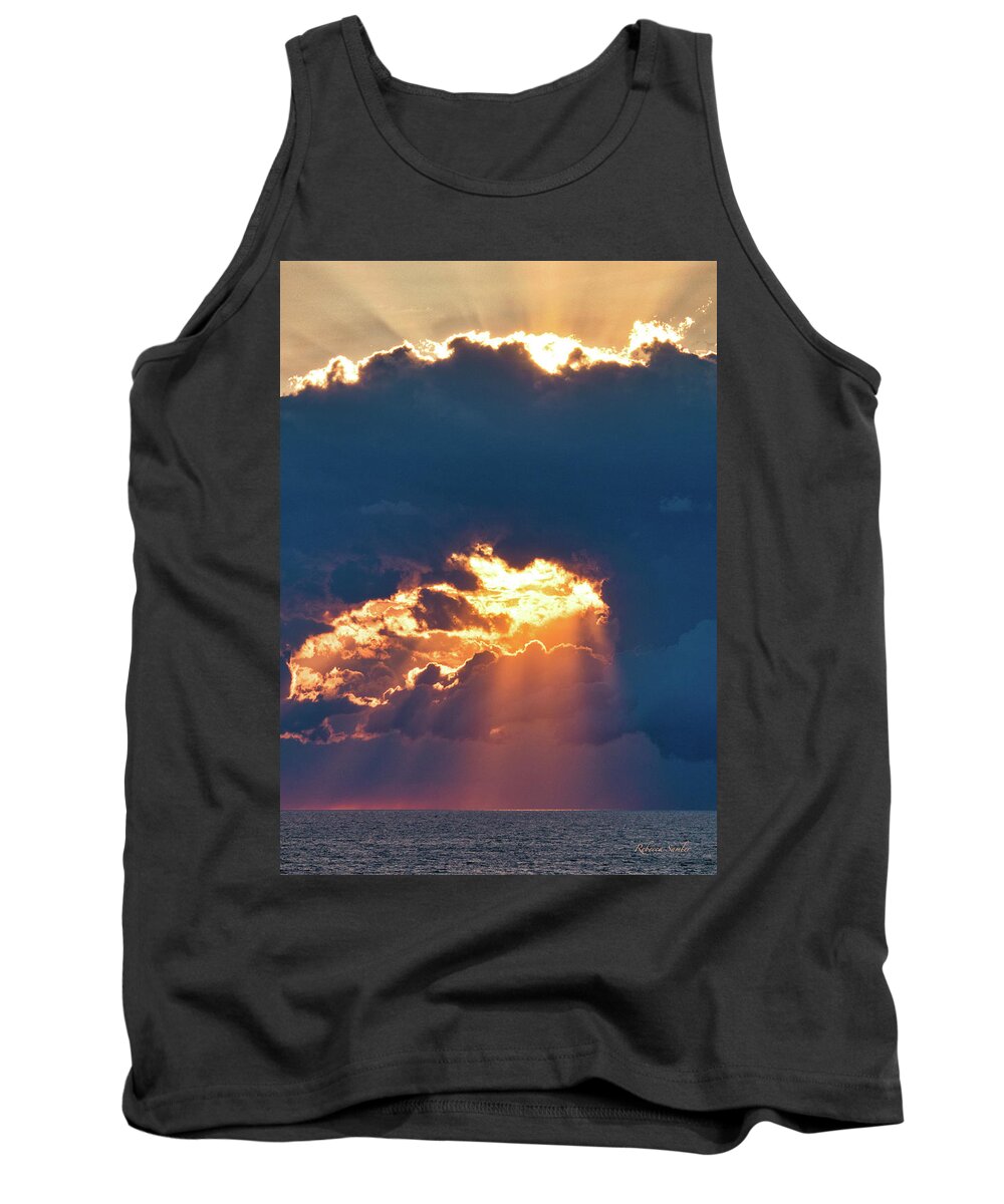 Sunset Tank Top featuring the photograph Stormy Sunset by Rebecca Samler