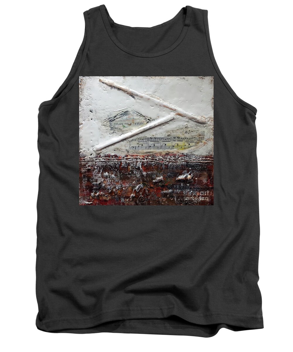 Encaustic Tank Top featuring the painting Study No. 9 by Anita Thomas