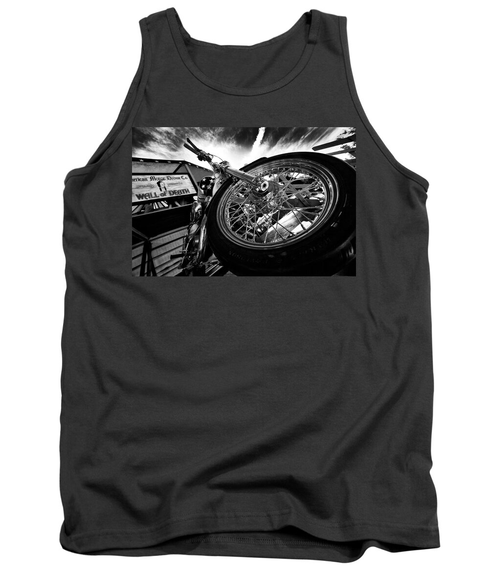 Harley Davidson Motorcycle Tank Top featuring the photograph Stunt Bike by Kevin Cable