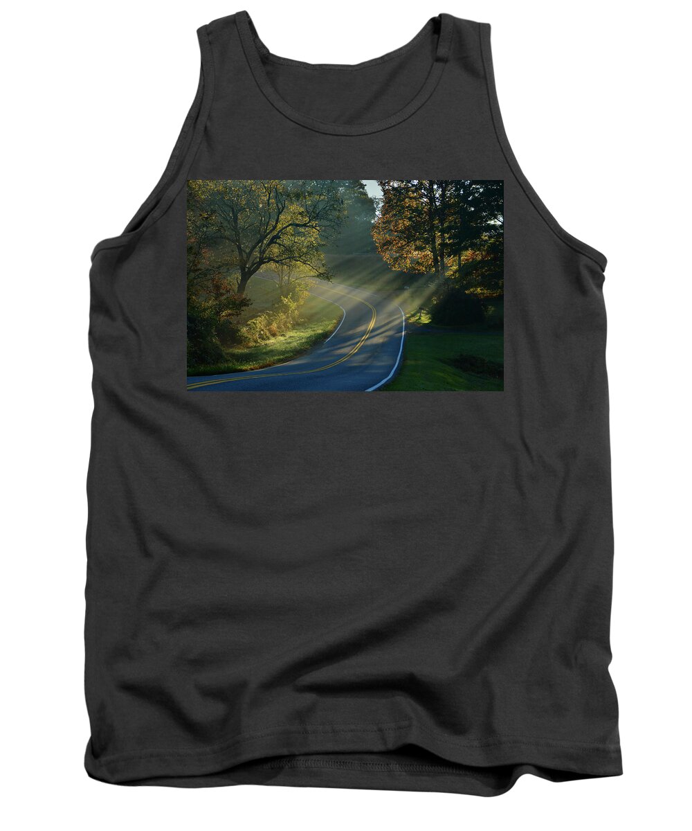 Conners Grove Tank Top featuring the photograph Sun-up on Conners Grove by Ben Prepelka