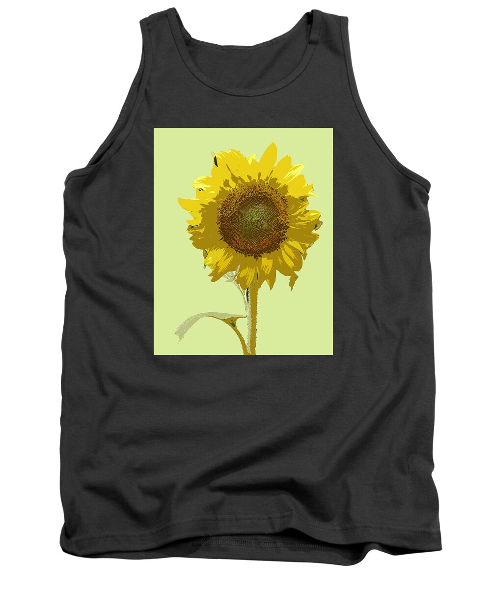 Sunflowers Tank Top featuring the digital art Sunflower by Karen Nicholson