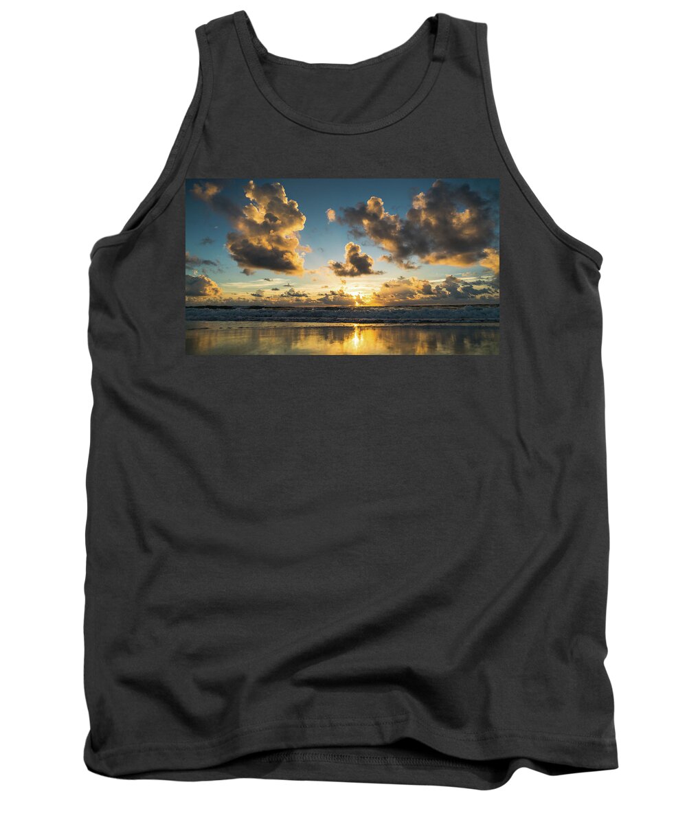 Florida Tank Top featuring the photograph Sunrise Gold Delray Beach Florida by Lawrence S Richardson Jr