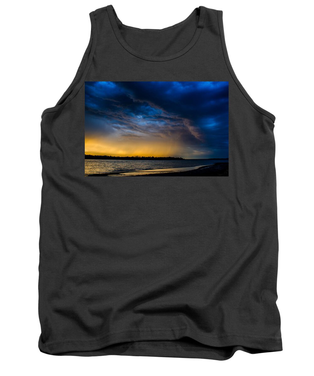 Sunrise Tank Top featuring the photograph Sunrise Storm by Jeff Phillippi
