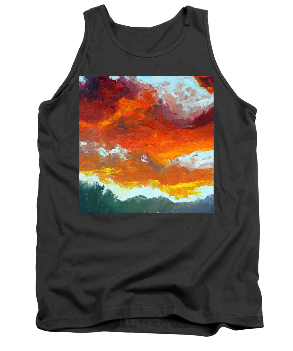 Sunrise Tank Top featuring the painting Sunrise by Susan Woodward