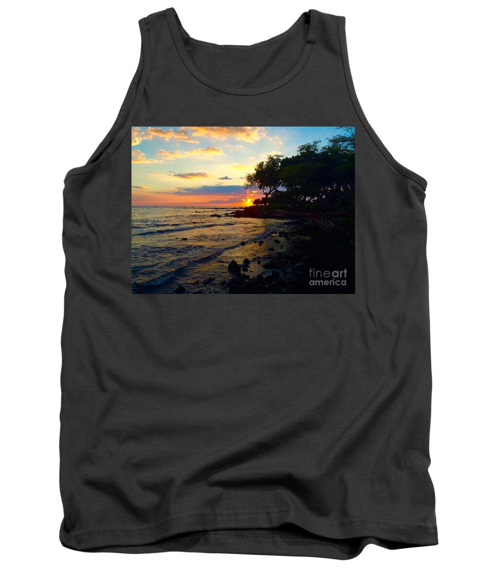 Hawaii Tank Top featuring the photograph Sunset at A-Bay by Bette Phelan