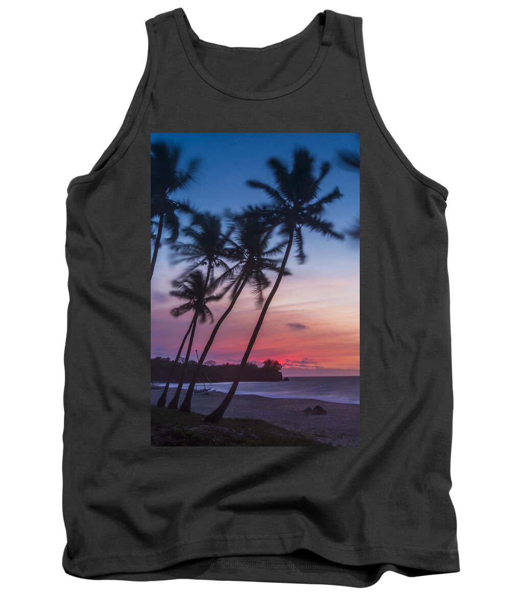 Beach Tank Top featuring the photograph Sunset in Paradise by Alex Lapidus