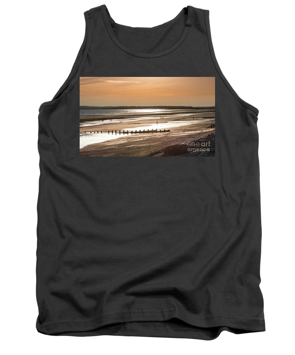 Sunset Tank Top featuring the photograph Sunset on the Beach by Perry Rodriguez