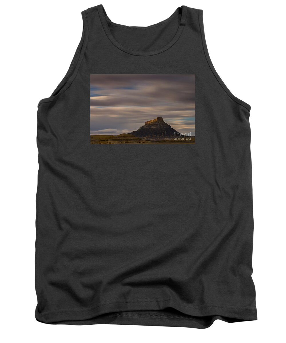 Factory Butte Tank Top featuring the photograph Sunset over Factory Butte by Keith Kapple