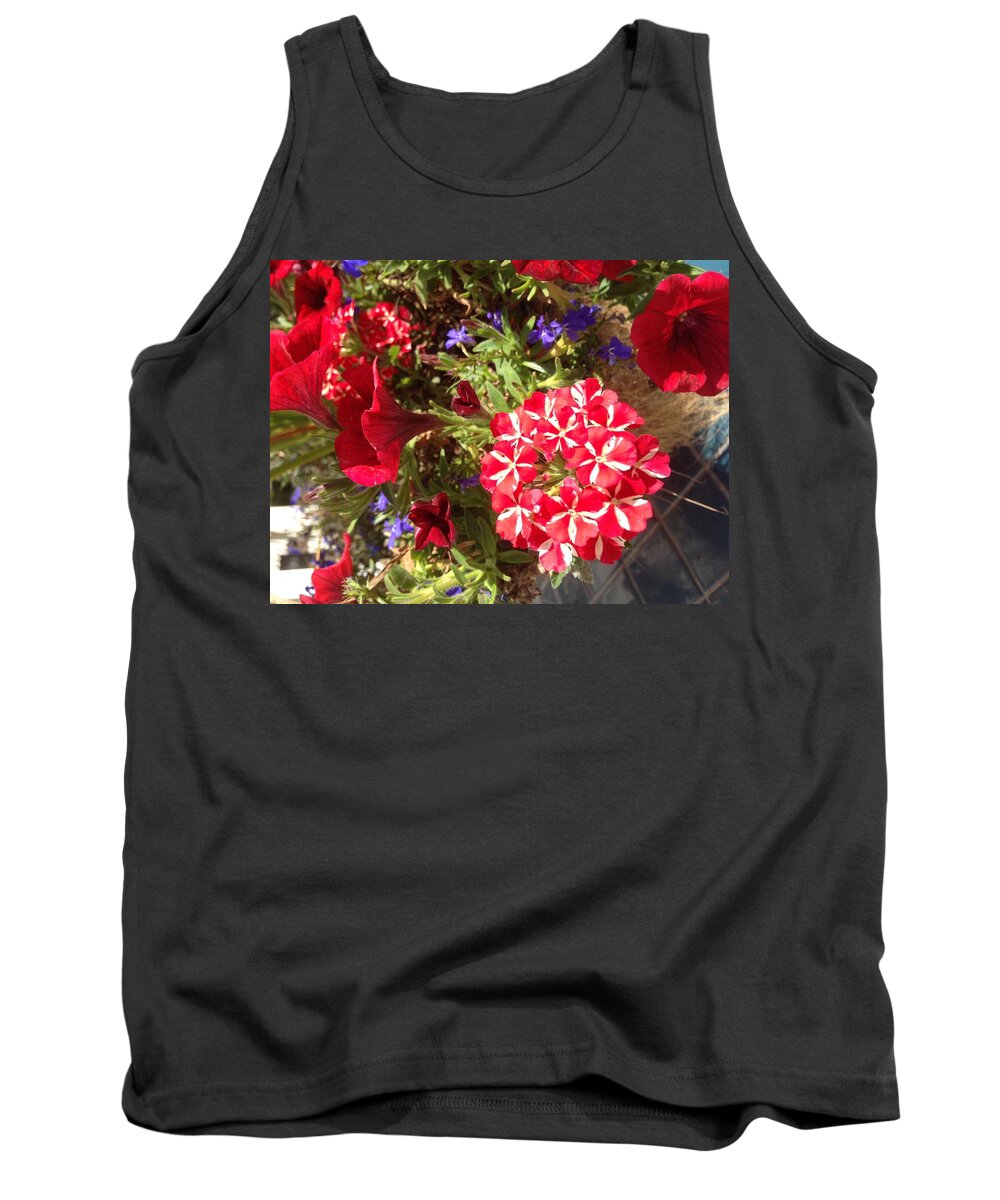 Petunias Tank Top featuring the photograph Surrounded by Petunias by Portraits By NC
