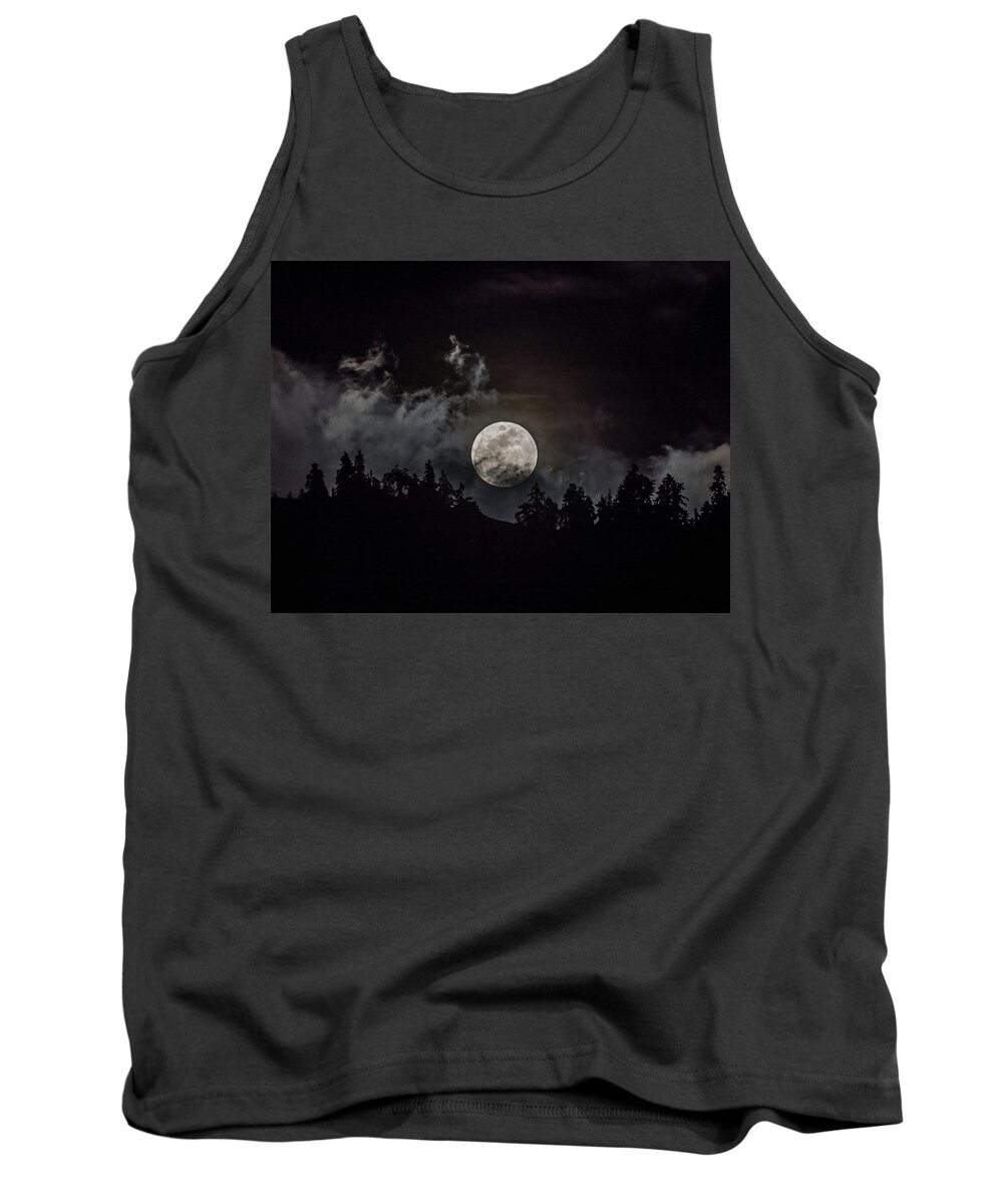 Tahoe Tank Top featuring the photograph Tahoe Moon Cloud by Martin Gollery