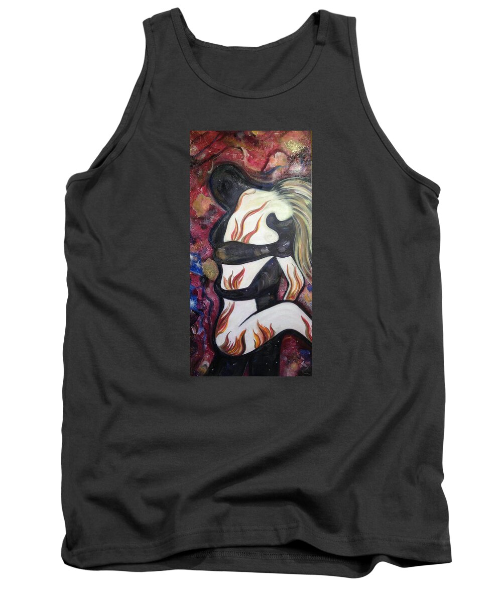 Fire Tank Top featuring the painting Taken By The Wind by Tracy McDurmon