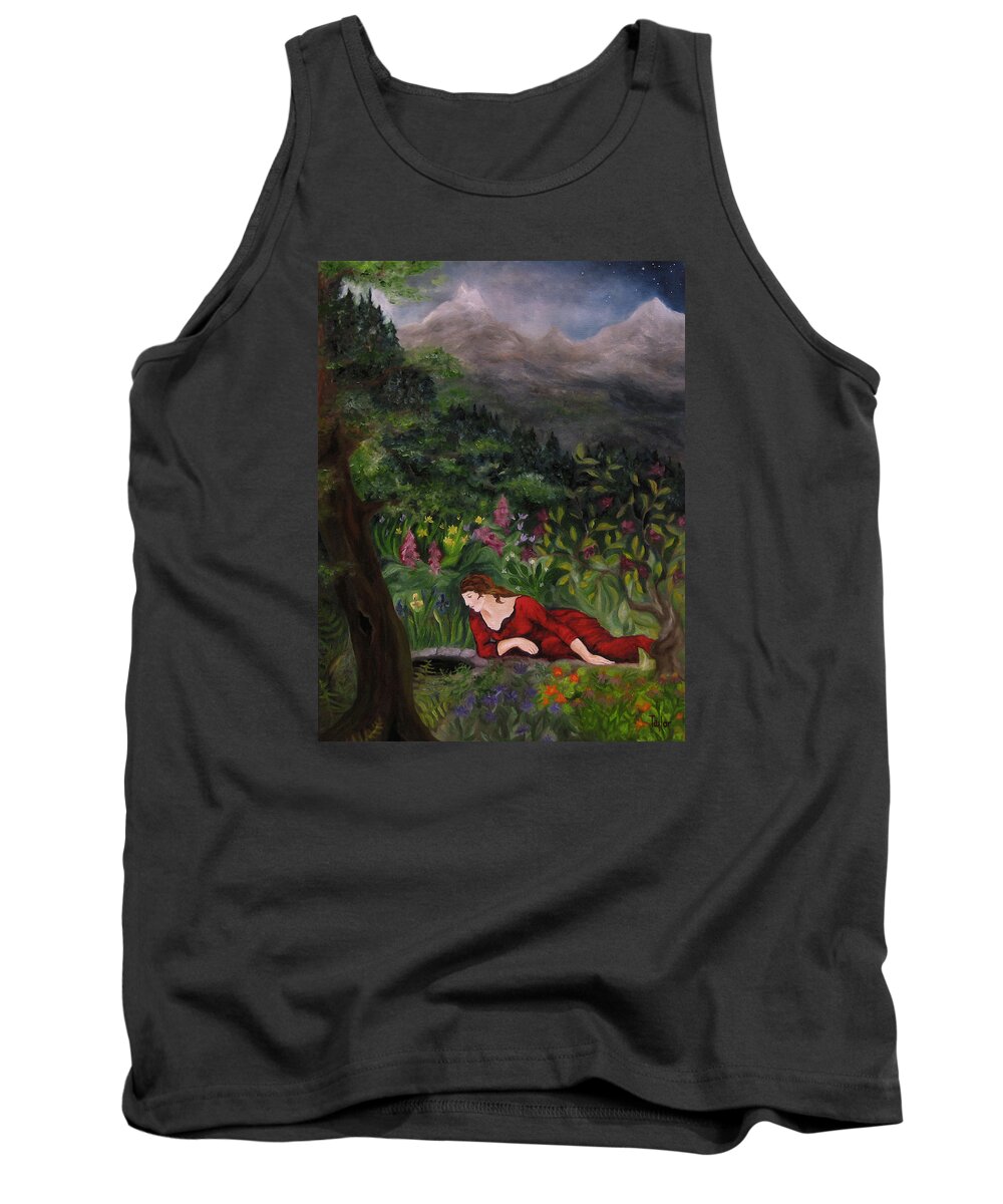Fairy Tales Tank Top featuring the painting Tansel of Loralin by FT McKinstry