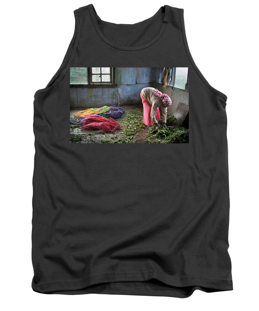 Kerala Tank Top featuring the photograph Tea Factory by Marion Galt