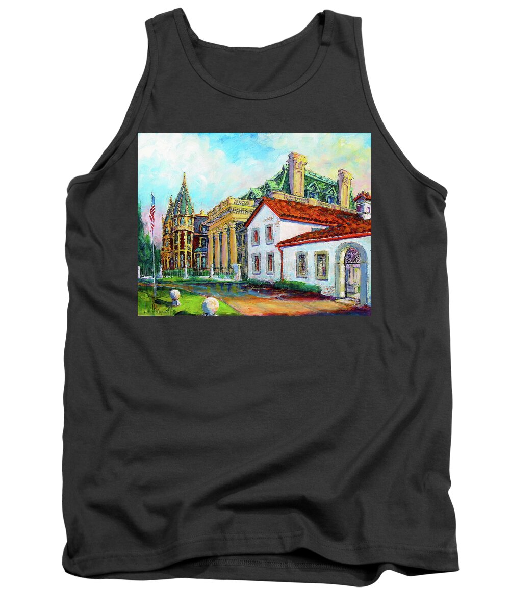 Painting Tank Top featuring the painting Terrace Villas by Les Leffingwell