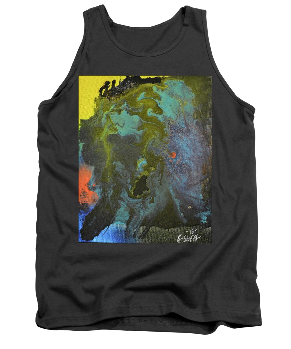 Abstract Tank Top featuring the painting Testing The Waters by Art By G-Sheff