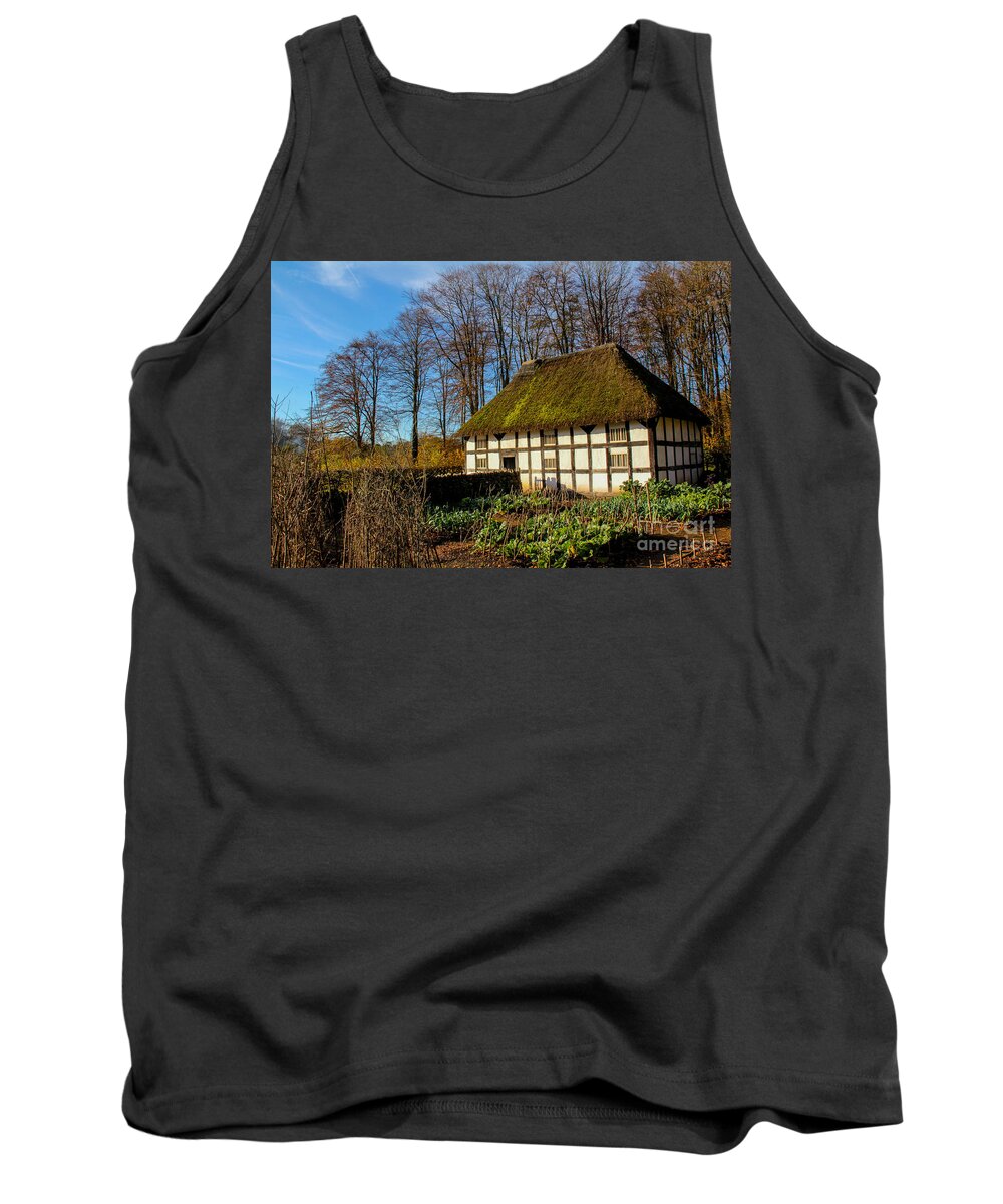Farmhouse Tank Top featuring the photograph Thatched Farmhouse by SnapHound Photography