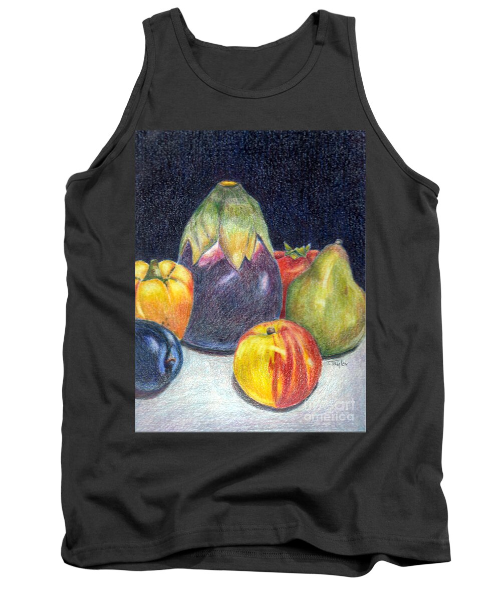 Colored Pencil Tank Top featuring the drawing The Best of Summer by Terry Taylor