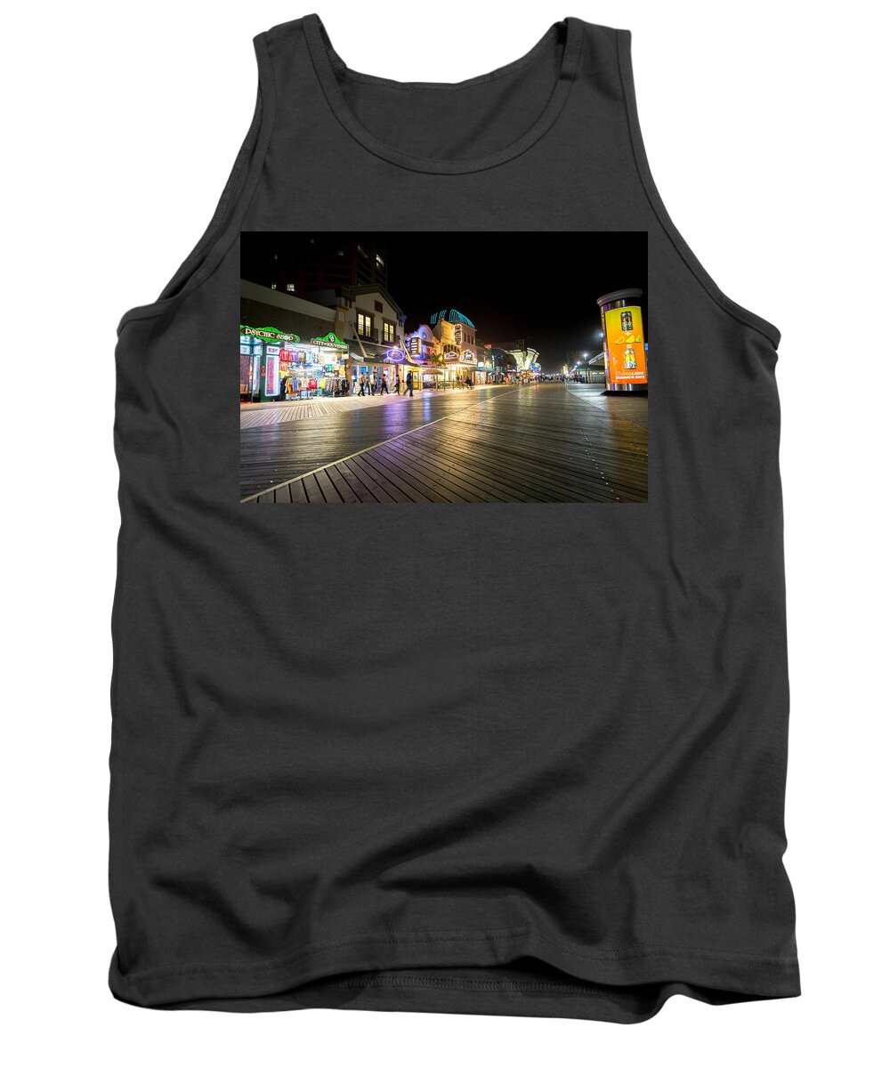 Atlantic City Tank Top featuring the photograph The Boardwalk in Atlantic City by The Flying Photographer
