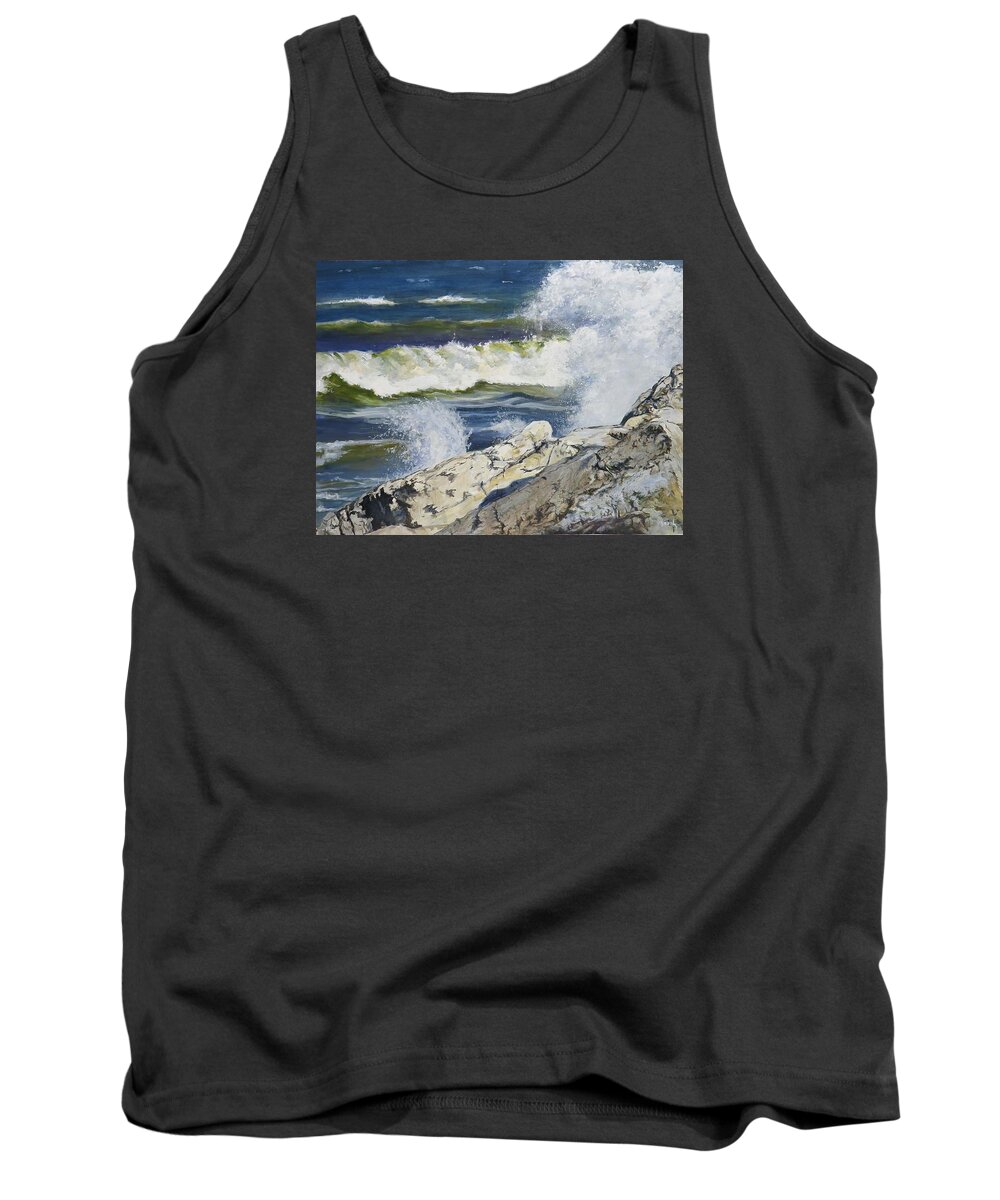 Water Tank Top featuring the painting The Break by William Brody