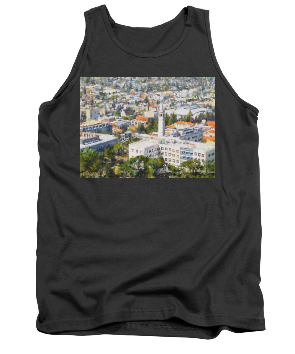 Uc Tank Top featuring the painting The Campanile by Kerima Swain