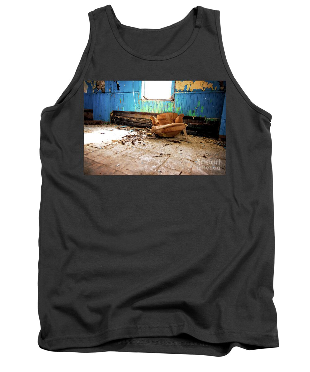 Traverse City State Hospital Tank Top featuring the photograph The Chair by Randall Cogle