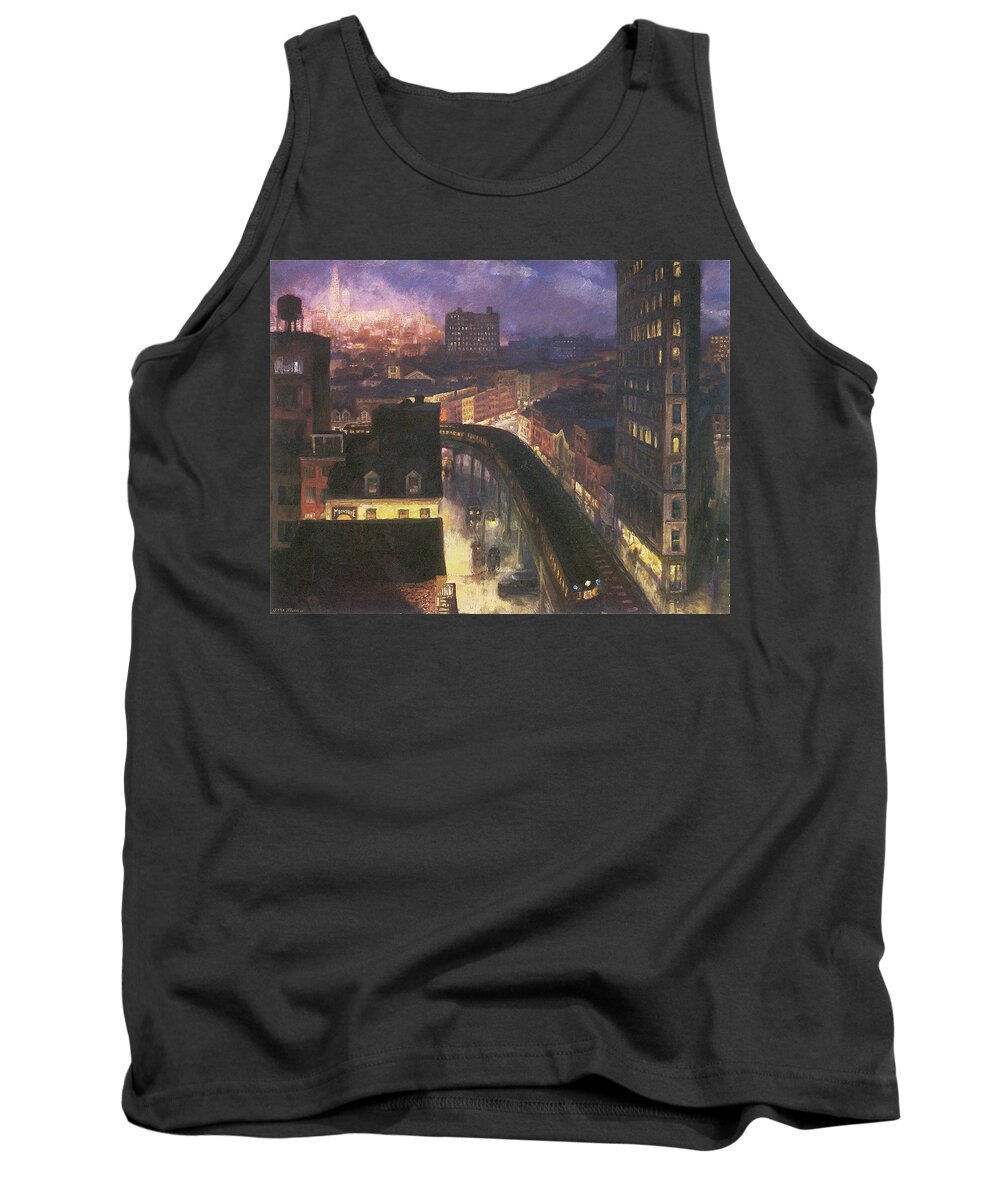 John Sloan Tank Top featuring the photograph The City from Greenwich Village by John Sloan