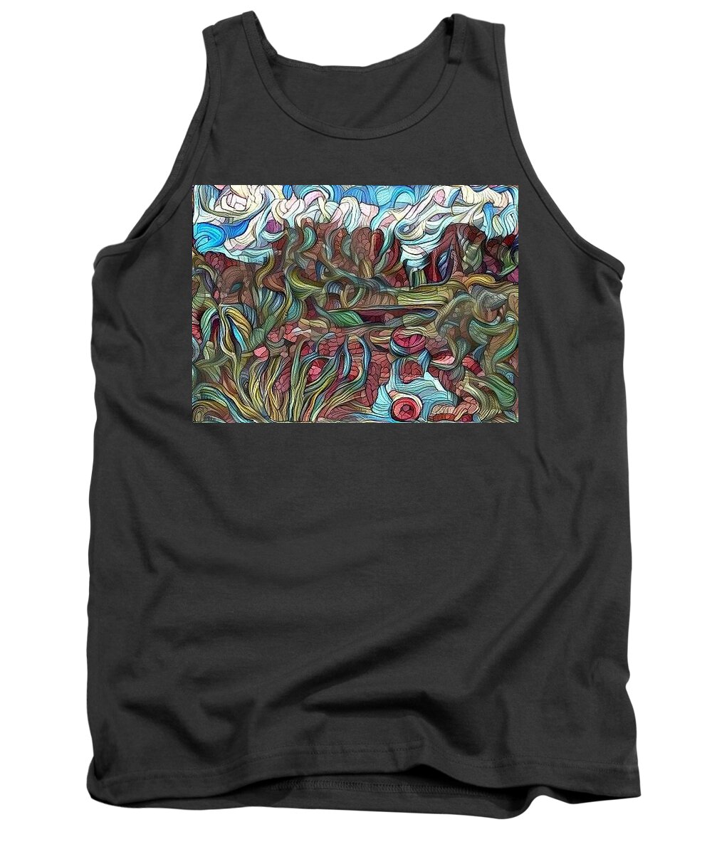 Water Tank Top featuring the photograph The creek by Dennis Dugan