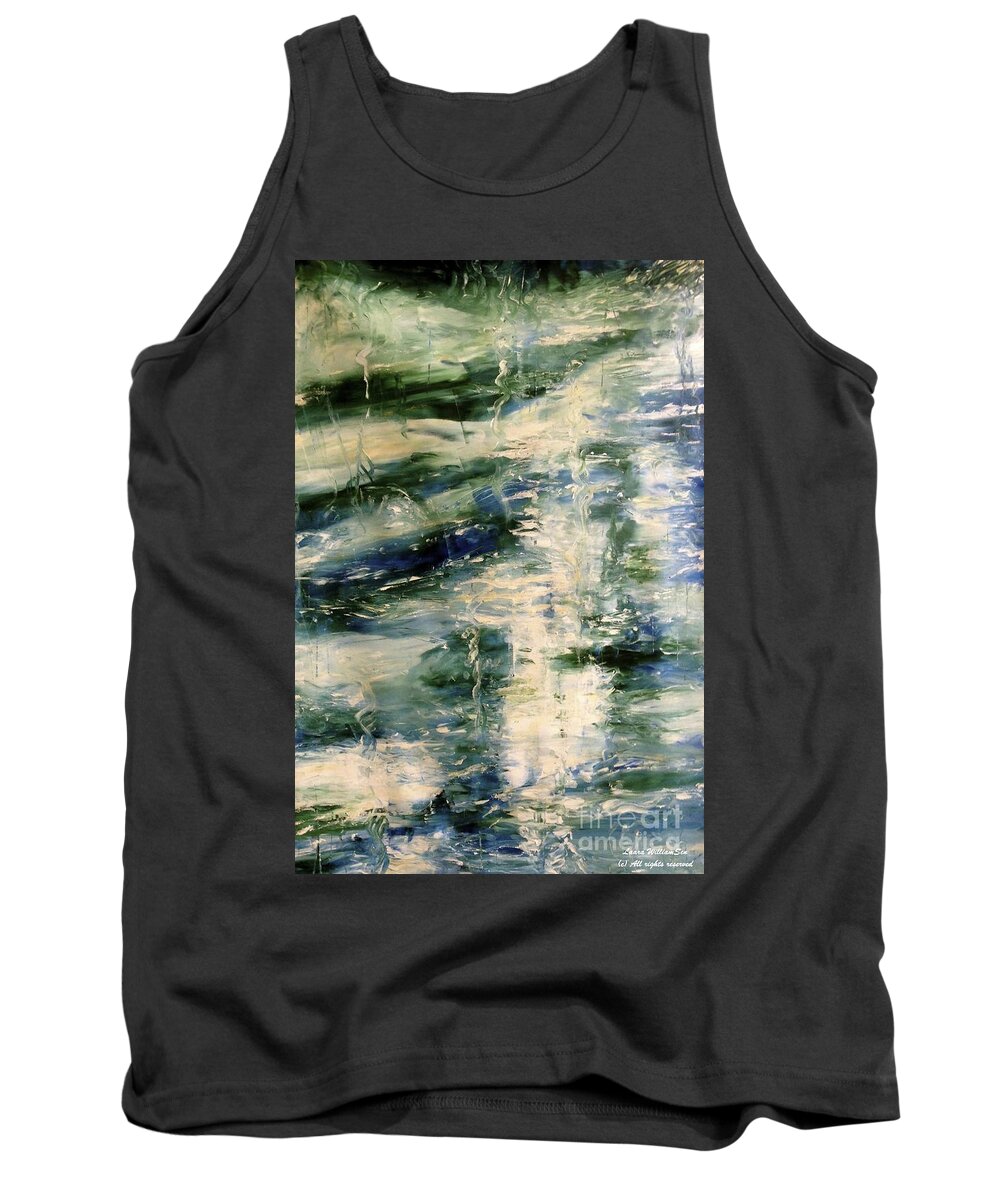 Abstract Landscapes Tank Top featuring the painting THE ELEMENTS Water #5 by Laara WilliamSen