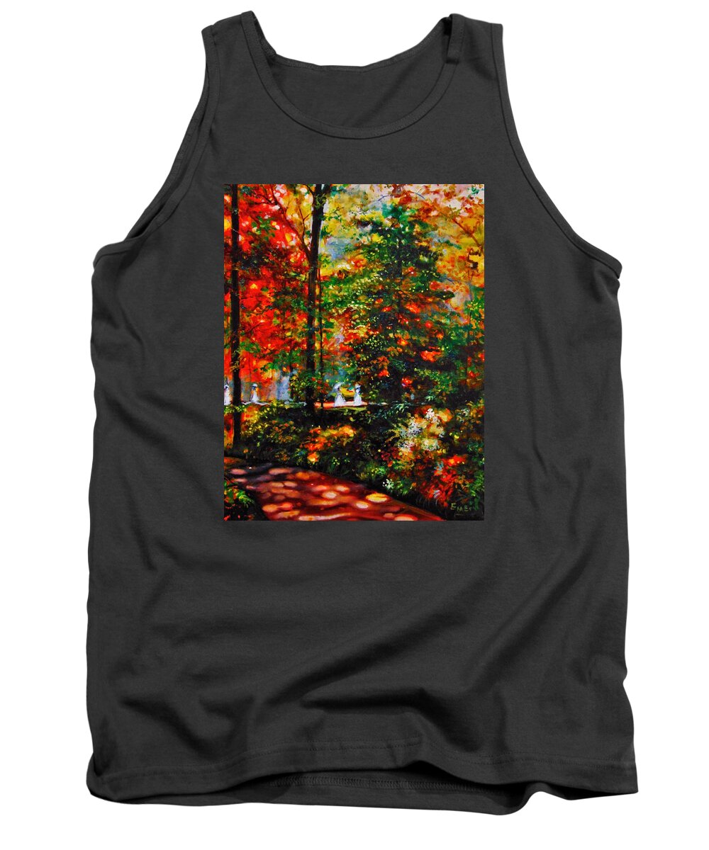 Landscape Tank Top featuring the painting The Garden by Emery Franklin